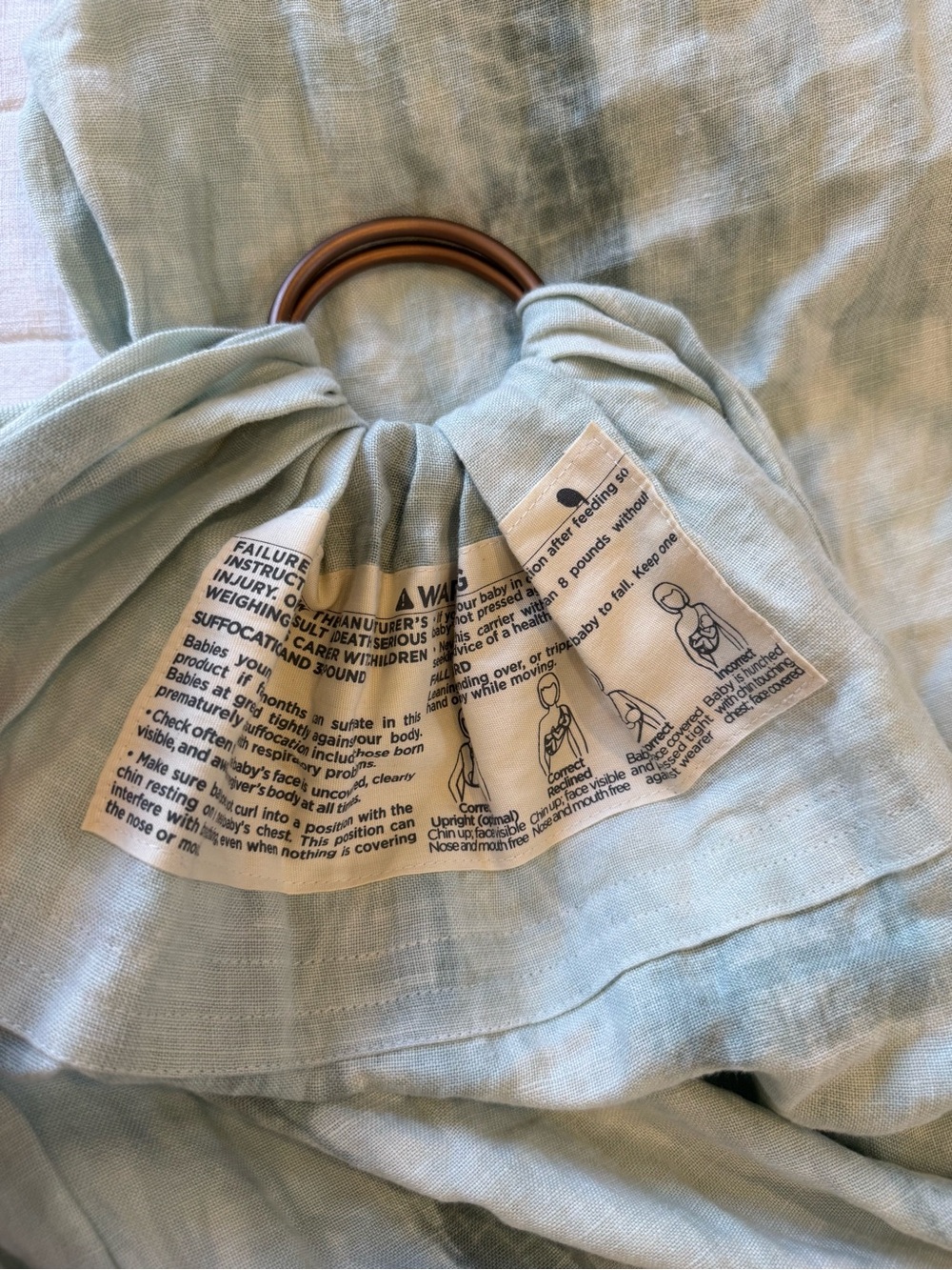 WildBird Linen Seafoam Tie-Dye Ring Sling - Picture 4 of 9